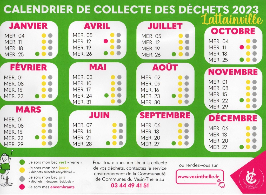 Calendrier Ordures ménagères23