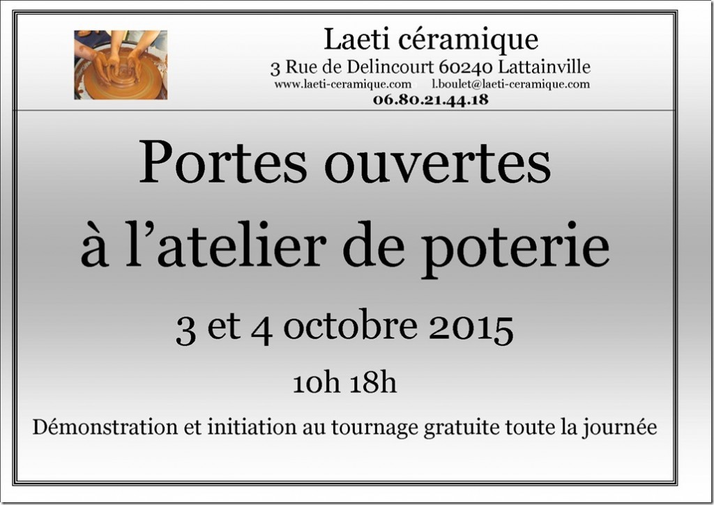 portes ouvertes 3 et 4 oct 2015.[3]